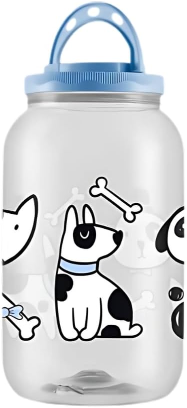 Pote Porta Ração Comedouro Cachorro Gato 3,6lt com Alça (Dog Azul...