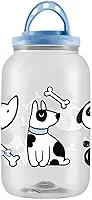 Pote Porta Ração Comedouro Cachorro Gato 3,6lt com Alça (Dog Azul)