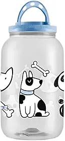 Pote Porta Ração Comedouro Cachorro Gato 3,6lt com Alça (Dog Azul)