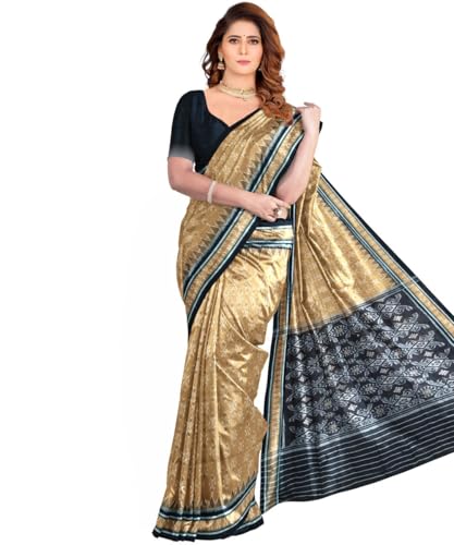 Image of Nuapatna Cotton Saree of Odisha Ikkat Orissa Traditional Handloom Sari | Bomkai | Pata | Nuapatana | sambalpuri saree | khandua patta sare | without Blouse S12