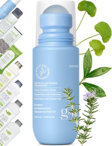 G H Protect Antiperspirant Deodorant All-Skin-Type Roll-On 3.38 fl.oz MFG Date Printed Plant-Based Fast-Drying Long-Lasting Formula Stay Fresh Dry for 2 Days w/o White Marks on Skin/Clothes FINAL SALE