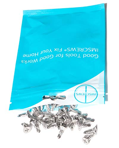 Image of IMScrews 25pcs #10 x 1 /2 inch Stainless Flat Head Phillips Self Drilling Screws, 410 Stainless Steel Full Thread Sheet Metal Wood to Metal Screws