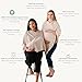 MakeMake Organics Knit Breathable Nursing Cover Up for Breastfeeding - Soft GOTS Certified Organic Cotton Breastfeeding Cover Up for Women - Privacy Feature, Beige