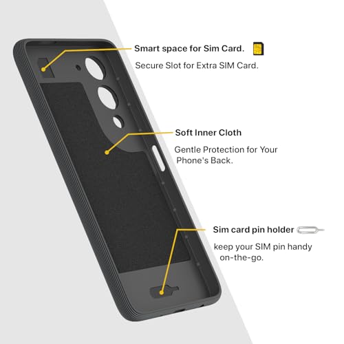 Image of Outlouders Back Cover for Vivo T4 Lite 5G / iQOO Z10 Lite 5G / Vivo Y04 4G / Vivo Y19 5G | Full Camera Protection | TPU Soft Flexible Shockproof Bumper Case (Grey)