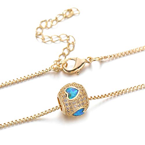 Collier pendentif rond opale bleue contre les bijoux ternes - 3