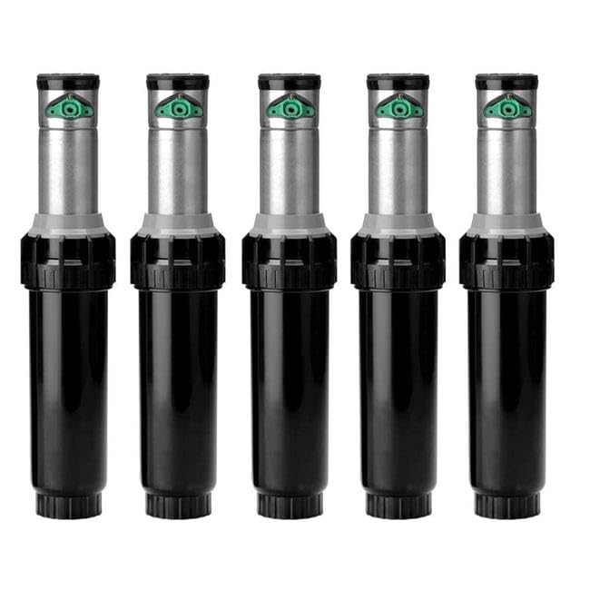 K-Rain ProSport Aspersor de Riego 1'' Inoxidable, Alcance 13-23m, Ángulo Ajustable 40-360°, Pack de 5 Unidades