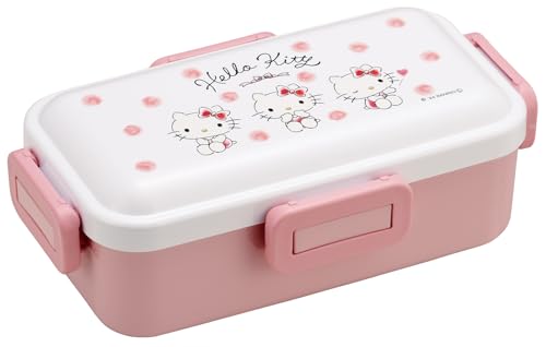 スケーター(Skater) 弁当箱 530ml 1段 女性 日本製 汁漏れしにくい4点ロック ランチボックス 食洗機対応 レンジ対応 サンリオ ハローキティ 水彩コスメ PFLB6AG-A（Amazon）