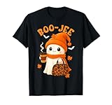 Cute Boo Jee Ghost Halloween Beanie Ghost Coffee Womens Girl T-Shirt