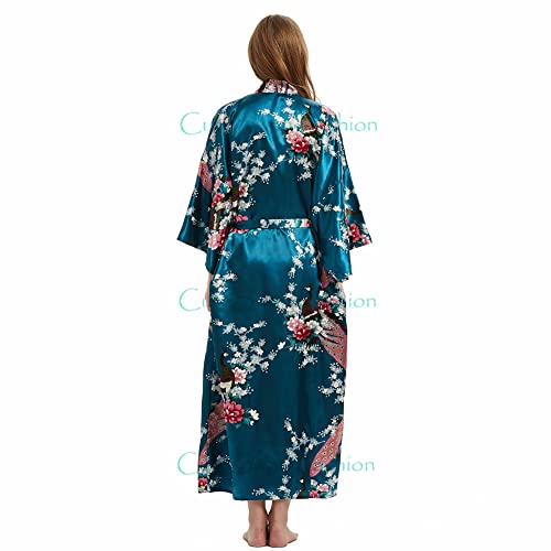 Ladies Kimono Dressing Gowns Floral Kimono Robe Printed Cardigan for Women Wedding Bonding Party Pyjamas - Image 5