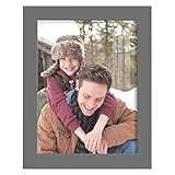 Renditions Gallery 6x8 inch Picture Frame High-end Modern Style, Made of Solid Wood and High Definition Glass Ready for Wall and Tabletop Photo Display, Gray Frame