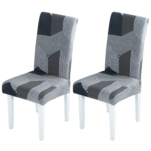 JSTHHTT Fundas Sillas de Comedor Pack 2, Elásticas y Modernas Funda Asiento Silla, Desmontables Lavables Cubiertas, para Comedor Hotel Banquete de Boda Decoración, Universal (2)