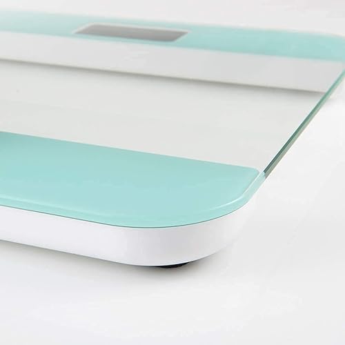 Miniatura 3 de KouRy Báscula digital de baño de peso corporal, 400 libras, vidrio transparente, plataforma antideslizante, báscula electrónica de medición precisa