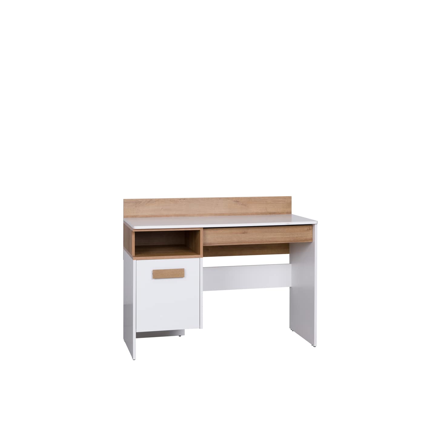 Möbel für Jugenzimmer Arbeitszimmer Büromöbel komplett Set Kommode mit Schubladen Schreibtisch Hängendes Regal Bücherregal Jugenzimmer Komplett Gustavo 01