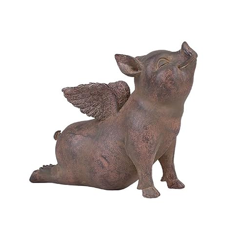 Pacific Giftware Flying Pig Yoga Position Resin Figurine