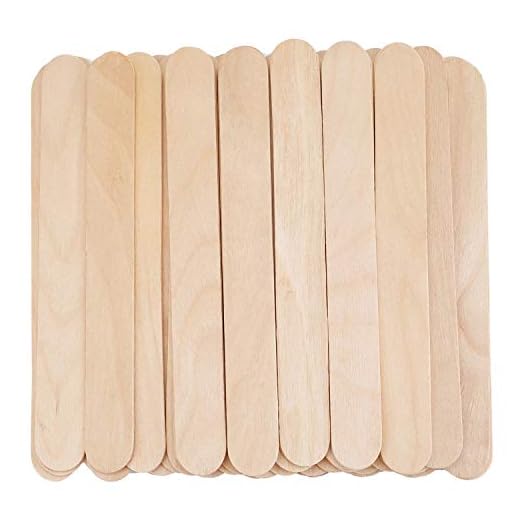 Hedume 600 Pack Large Wide Wax Sticks, Wood Wax Spatula Applicator, Body Hair Removal Craft Sticks Applicator Spatula