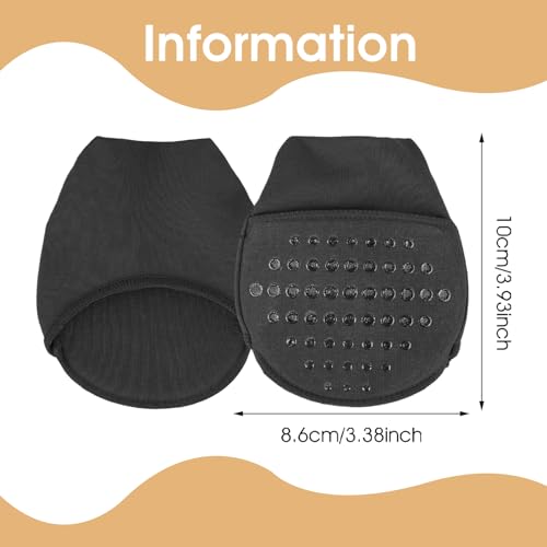 Image of YUXIANLB Ball of Foot Cushion Socks, Women's Toe Cover with Padding, Toe Topper Socks
