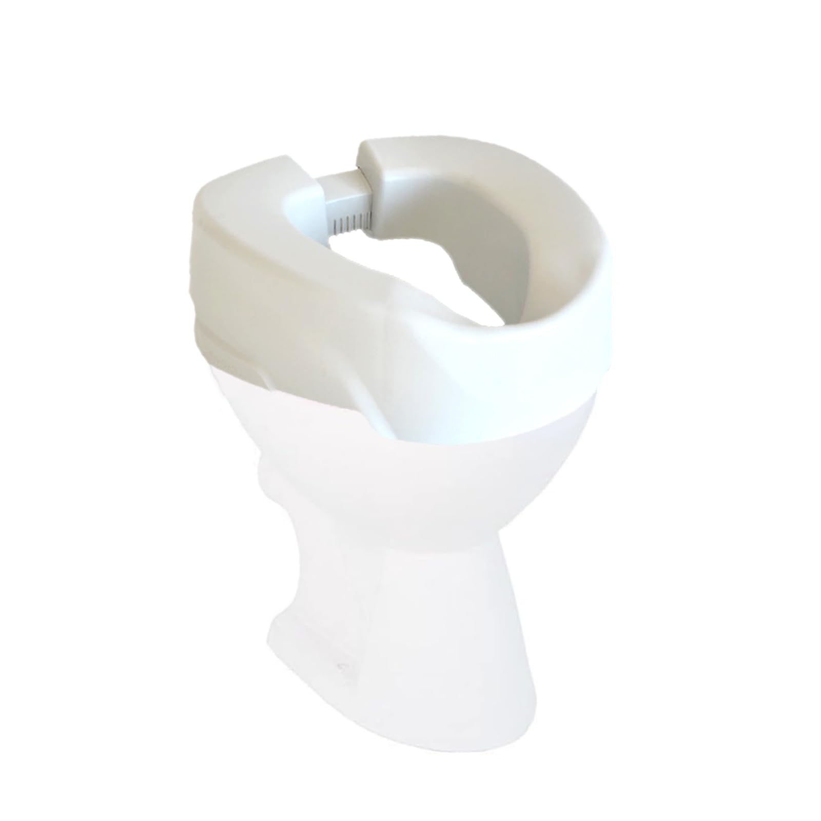 Sedile WC con larghezza regolabile, 10 cm, portata 150 kg, bianco, per disabili, pazienti, donne incinte
