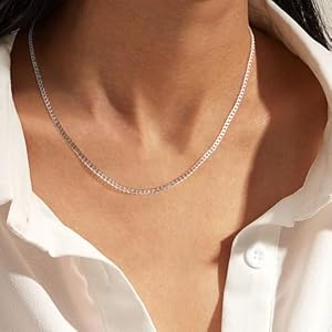 Les Trésors De Lily [G1319] - Zilveren kinketting 'Eve' verouderde