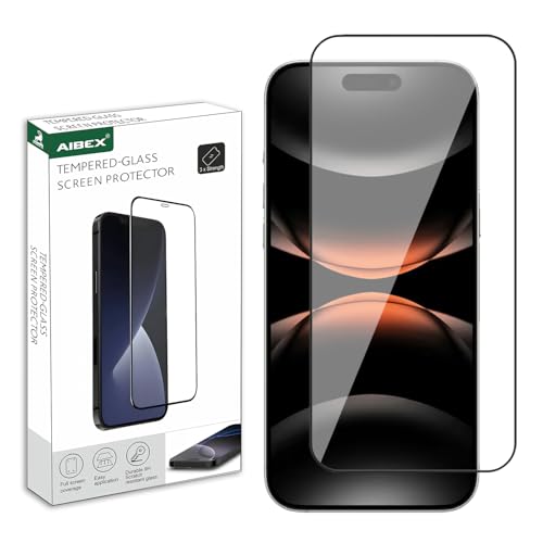 Image of AIBEX Tempered Glass for Apple iPhone 17 Air | 9H Hardness | Anti-Glare & Anti-Fingerprint | Water Resistant | Edge-to-Edge Full Screen Protector | Bubble-Free Installation
