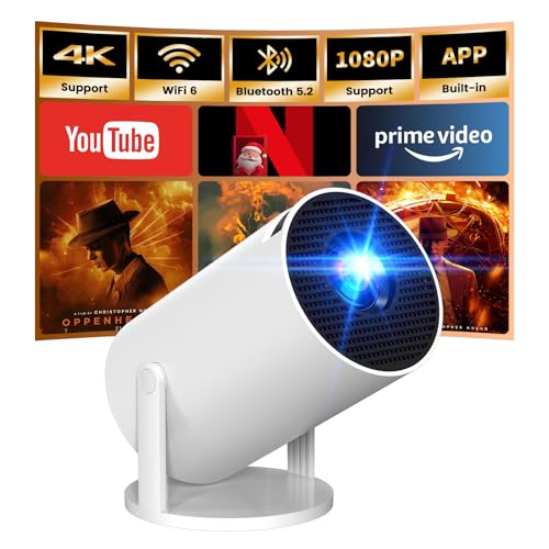 Apps integrate - Mini Proiettore 4K Supporta, Smart Proiettore Portatile 5G WiFi...