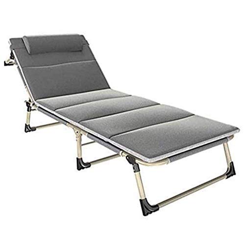 Chaises longues de loisirs pliantes grises pour jardin et terrasse