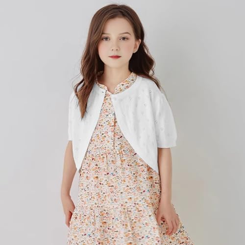 Girls Cardigan Sweater, Childrens Kids Toddler Bolero Shrug, Button Cover Up Cropped Tops2