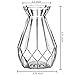 MyGift 5-inch Clear Glass Diamond-Faceted Flower Vases, Set of 4