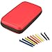 Produktbild subtel® Tasche kompatibel mit Nintendo New 3DS XL mit 10x Touchstift Kunststoff Schutzhülle Tasche Flip Cover Case Etui rot