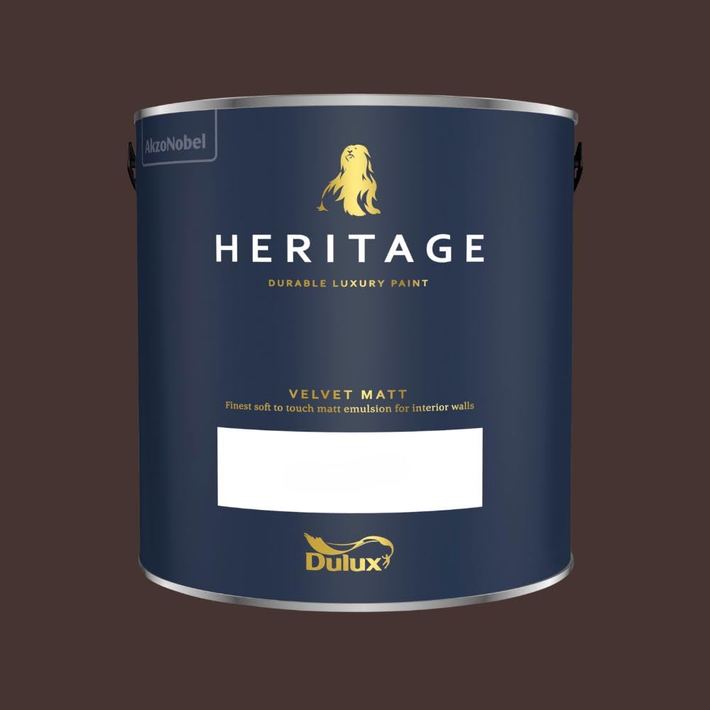 Dulux Heritage Cherry Truffle Walls And Ceilings Velvet Matt Emulsion Paint 2.5L