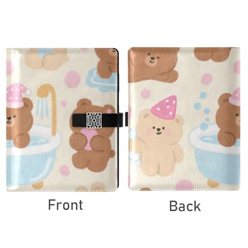 Carnet de notes ligné en cuir ours marron mignon à offrir - 2