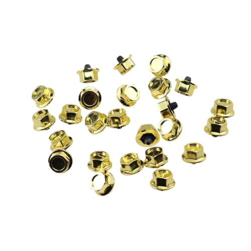 100 �� 6 6 �~�����[�g�����j�o�[�T���v���X�`�b�N�Ԃ̃z�C�[���i�b�g�����L���b�v���b�v�l�W�����l�C���X�^�b�h�{���g�^�C�����x�b�g�V���o�[�ƌ݊���(Gold-100pcs)