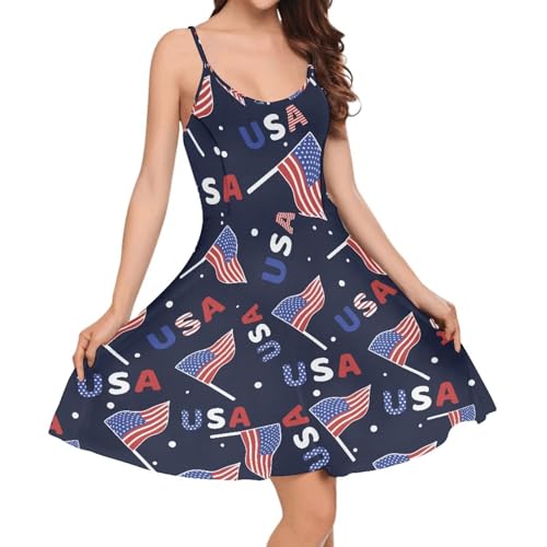 Image of Biyejit Women Casual Loose Dress Strap Long Summer Beach Swing Dress