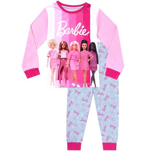 Barbie Girls Dressing Gown And Pyjamas Set Pink 5-6 Years