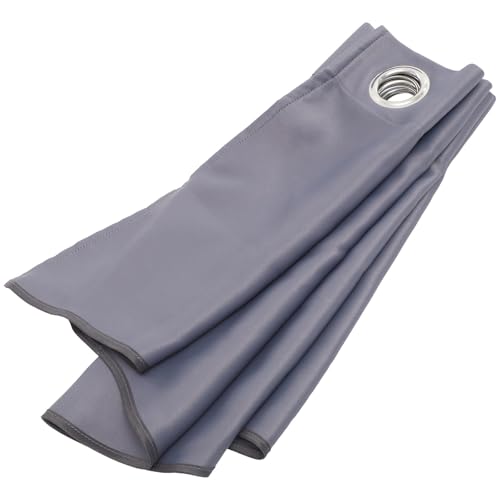 LIFKICH Cortinas para Ventana Pequeña Opacas en Gris Oscuro, Cortas, 100% Poliéster, Protección contra Luz para Dormitorio y Sala
