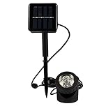 Solar Underwater Pond Light,Waterproof Submersible Lamps Projector Light,6LED Spotlight Fish Tank Light for Garden Pathway Yard Porch Walkway Pool Patio