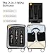 MGOB Wine Suitcase 6 Bottle, Hard Shell Travel Case with Removable Insert & 360° Spinner Wheels for Air Travel (M7-White)
