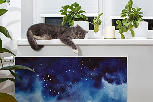 Cache Radiateur Aimanté pour Dissimuler un Chauffage Abîmé avec le Design Stars de l'Espace
