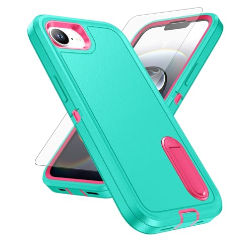 Coque robuste iPhone SE 4 antichoc avec protège-écran et rangement caché rigide
