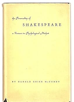 Hardcover The Personality of Shakespeare: A Venture in Psychological Method. [German] Book