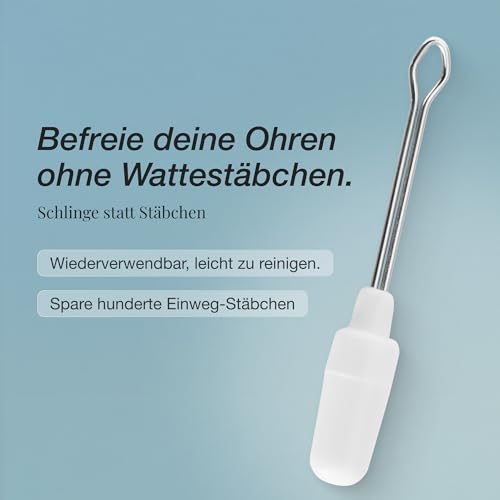 SCHWERTKRONE® Ohrenreiniger 2er Set [OHRLÖFFEL] - Ohrreiniger für Erwachsene - Ear Cleaner - Ohr Reinigung - Ohrenlöffel zum Entfernen von Ohrenschmalz - Ohrschlinge Wiederverwendbar - Ohrenputzer