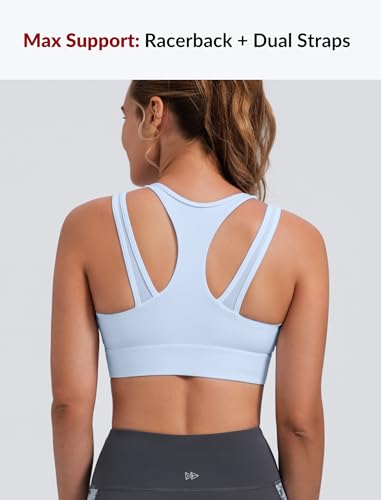 Image of Yvette Front Closure High Support Sports Bras for Women Double Straps Plus Size Sports Bra with Sewn in Pads