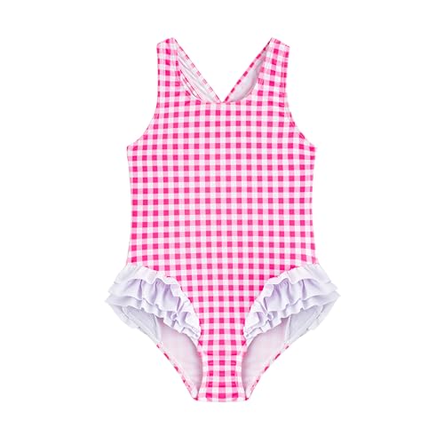 LIZENS Girls One Piece Swimsuit Kids Cute Swimwear Ruffle Swim Suits