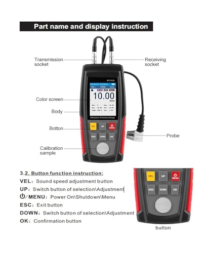 Medidor Ultrasónico de Espesor para Acero, Vidrio, Plástico y Cerámica - Modelo WT100A/WT130A miniatura 6