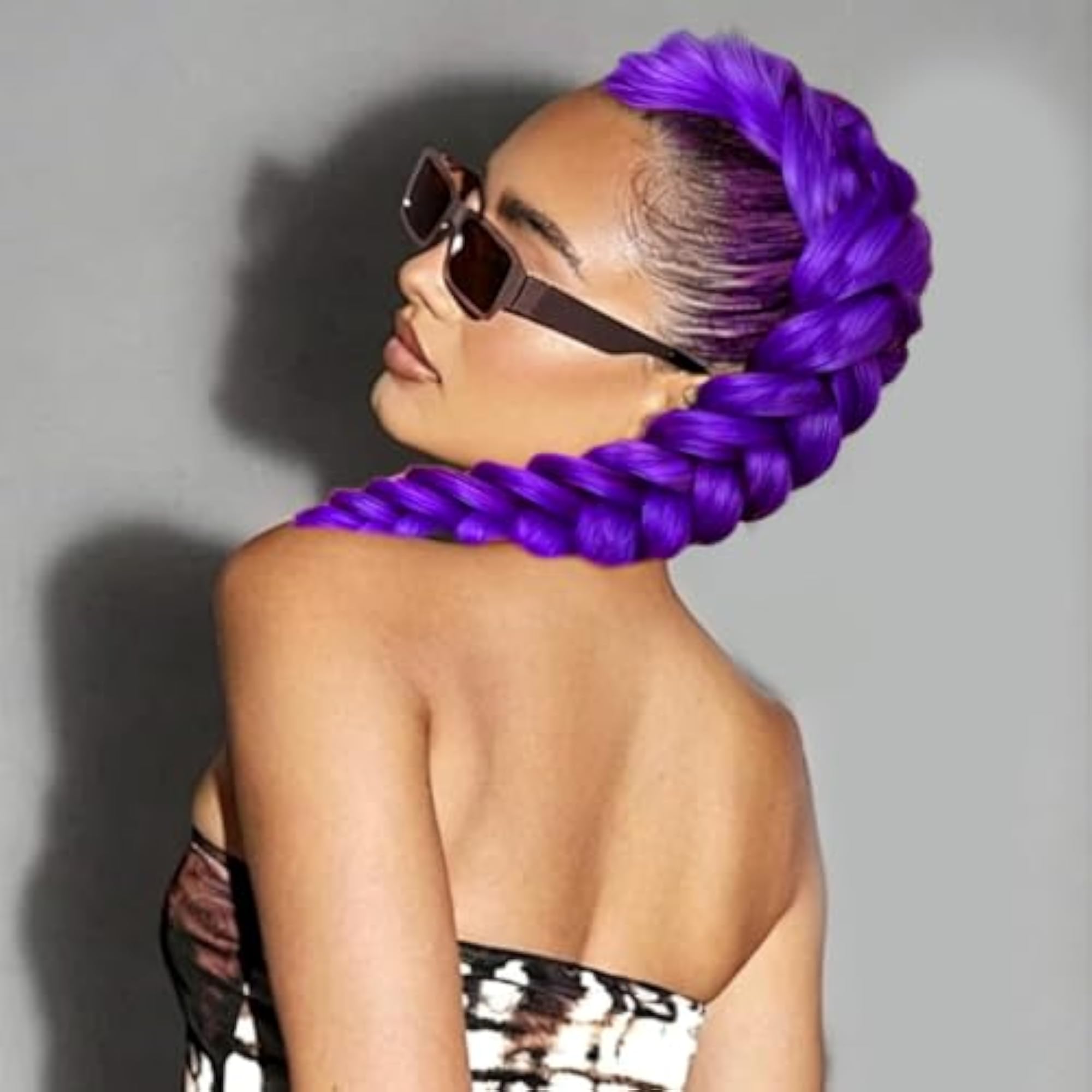 Adjustable Purple Ponytail Hair Extension for Women