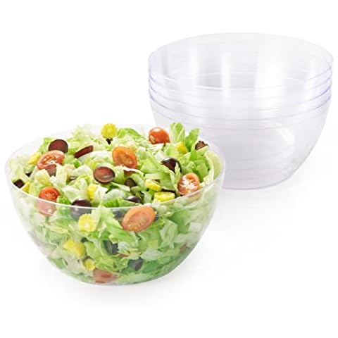 MATANA 5 Large Plastic Serving Bowls Cover