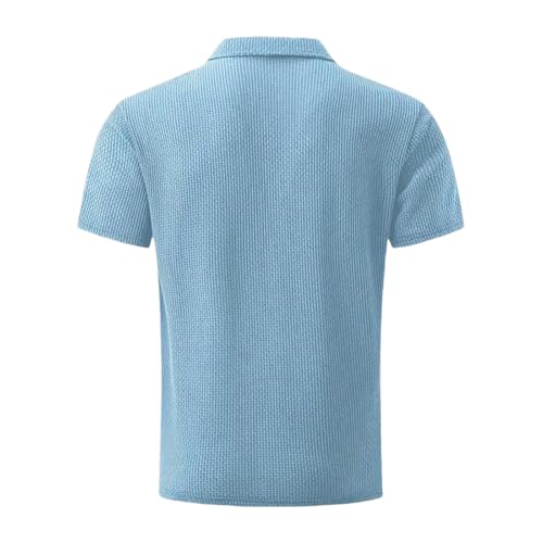 Camiseta Polo RTTUIOP para Hombre Manga Corta Casual Texturizada de Secado Rápido miniatura 4