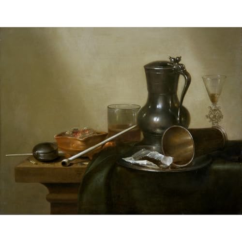 Toile Nature morte avec tuyau étain 101x127cm reproduction d'art haute définition du LACMA