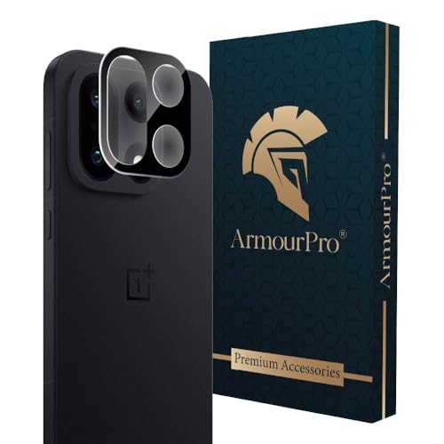 ArmourPro Premium Camera Lens Protector Tempered Glass Compatible For OnePlus 15 (6.78 Inches) With Edge To Edge Camera Coverage| Black