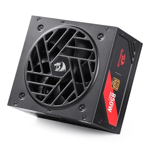 Image of Redragon RGMS-850W PRO 80+ Gold 850 Watt Power Supply w /Upgraded ATX 3.1 & PCIe 5.1 Fully Modular, Compact 150mm Size, Smart ECO Low Noise Fan, 100% Japanese Capacitors, Full Mod Cables