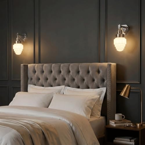 Luz de espejo de tocador industrial para baño y dormitorio con luz cálida decorativa 8